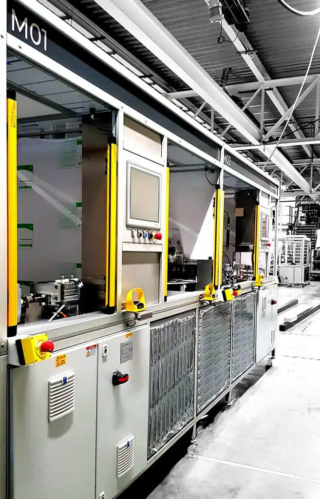 automated assembly machine with light curtins